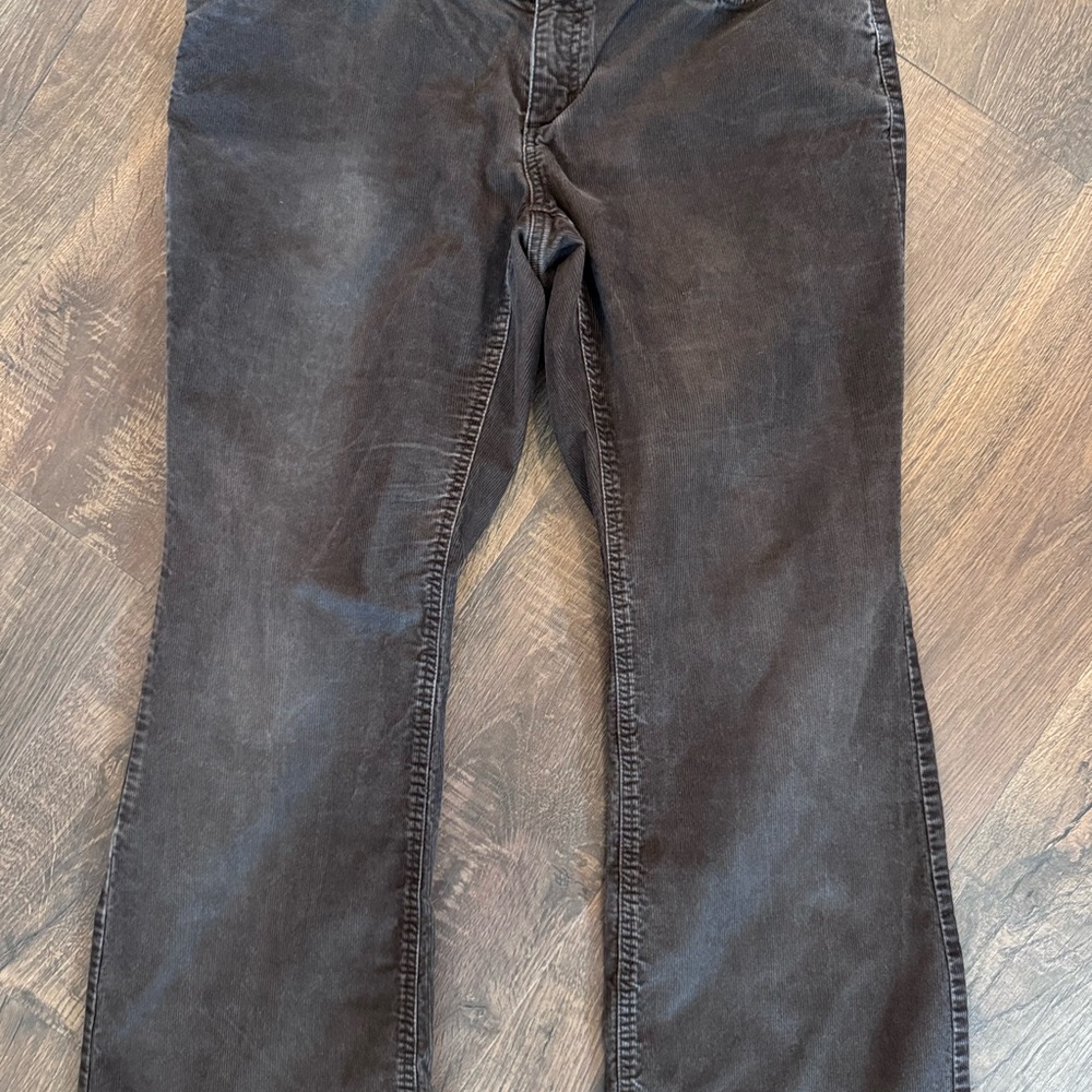Eddie Bauer Curvy Bootcut Dark Brown Corduroys